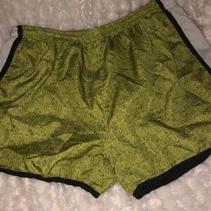 Green athletic shorts